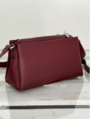 Женская сумка их экокожи David Jones CM7815 - бордо