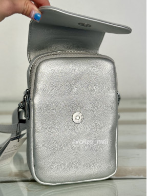 Кросс-боди из качественной экокожи Alex Mia 9120 - серебро