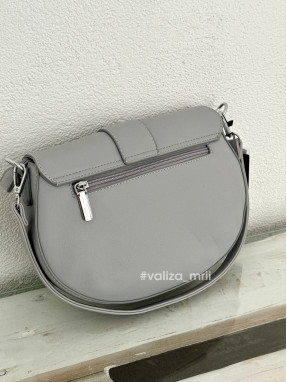 Сумка крос-боді з екошкіри 9396 - сірий