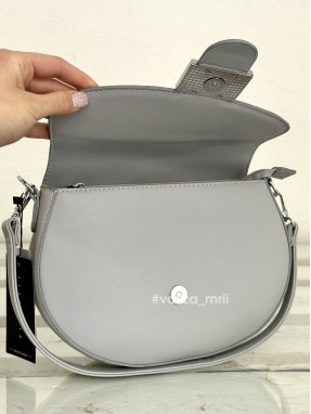 Сумка крос-боді з екошкіри 9396 - сірий