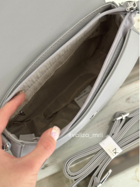 Сумка крос-боді з екошкіри 9396 - сірий