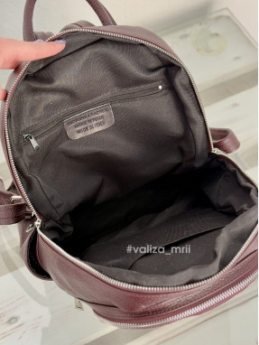 Рюкзак з натуральної шкіри Італія - 02443 - бордовий