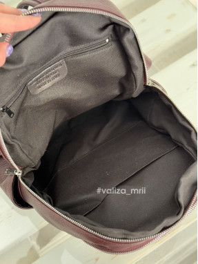 Рюкзак з натуральної шкіри Італія - 02443 - бордовий