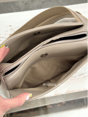 Сумка крос-боді з натуральної шкіри 02909 - капучіно