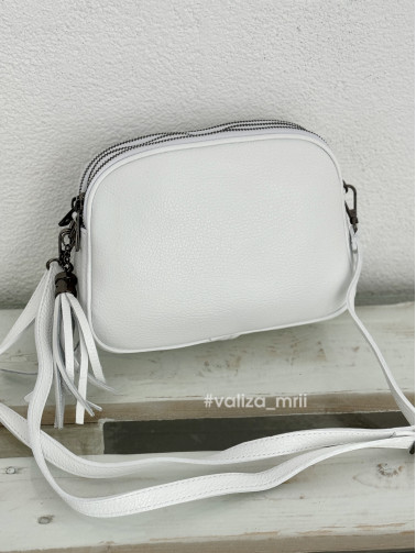 Сумка кросс-боди из натуральной кожи 03106 - белый