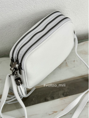 Сумка кросс-боди из натуральной кожи 03106 - белый
