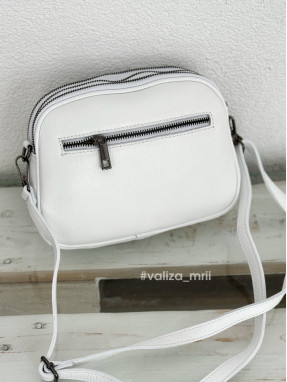 Сумка кросс-боди из натуральной кожи 03106 - белый