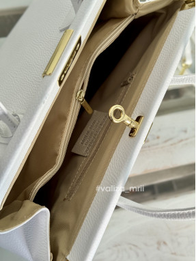 Вместительная сумка из натуральной кожи 03201 - белый