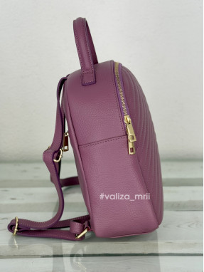 Рюкзак з натуральної шкіри Італія 03354 - сливовий