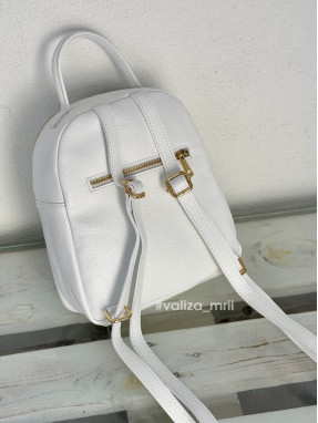 Рюкзак з натуральної шкіри Італія 03354 - білий