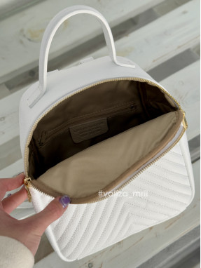 Рюкзак з натуральної шкіри Італія 03354 - білий