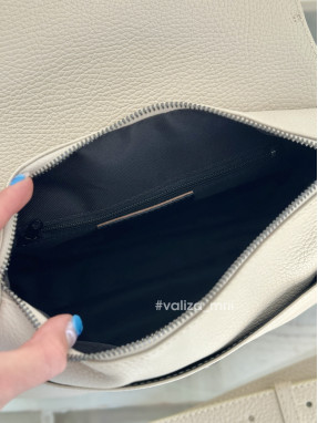 Сумка кросс-боди кожаная Италия - 03834 - бежевый