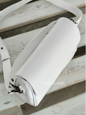 Сумка кросс-боди кожаная Италия - 03834 - белый