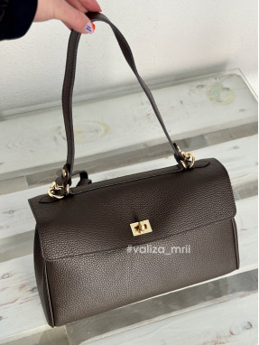 Сумка через плечо натуральная кожа Италия 03835 - шоколад