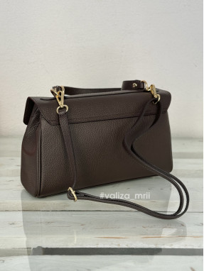 Сумка через плечо натуральная кожа Италия 03835 - шоколад