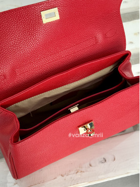 Сумка через плече натуральна шкіра Італія 03835 - червоний