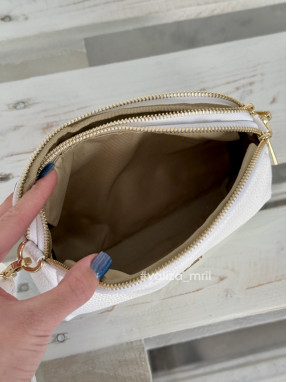 Сумка крос-боді з натуральної шкіри 03912 - білий