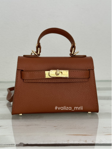 Сумка крос-боді шкіряна Італія - 03930 - темно-рудий