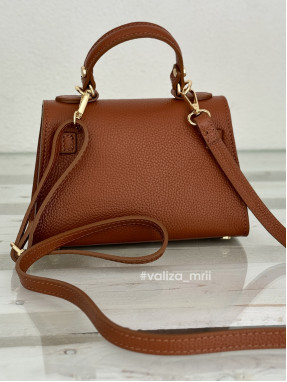 Сумка крос-боді шкіряна Італія - 03930 - темно-рудий