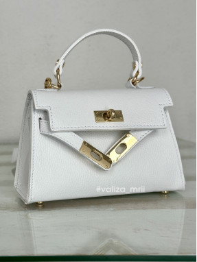 Сумка кросс-боди кожаная Италия - 03930 - белый