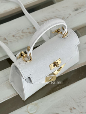 Сумка кросс-боди кожаная Италия - 03930 - белый