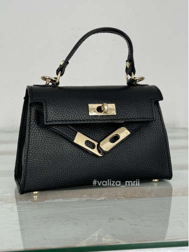 Сумка крос-боді шкіряна Італія - 03930 - чорний