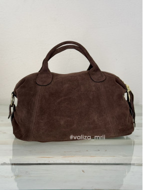 Сумка из натуральной замши Италия - 04164 - шоколад