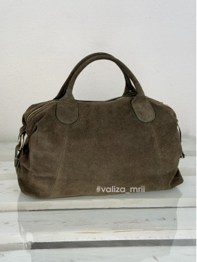 Сумка з натуральної замші Італія - 04164 - хакі
