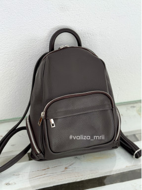 Рюкзак з натуральної шкіри Італія - 2238 - шоколад