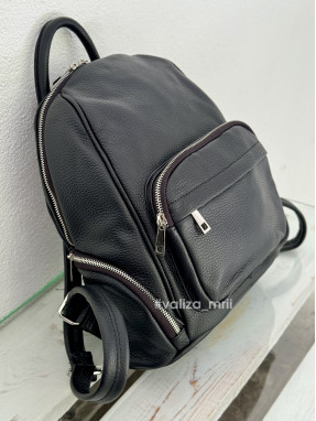 Рюкзак з натуральної шкіри Італія - 2238 - чорний
