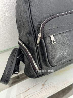 Рюкзак з натуральної шкіри Італія - 2238 - чорний