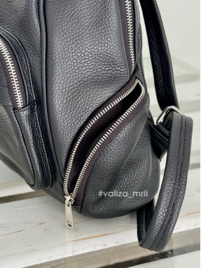 Рюкзак з натуральної шкіри Італія - 2238 - чорний