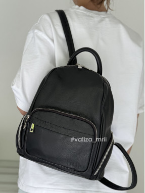 Рюкзак з натуральної шкіри Італія - 2238 - чорний