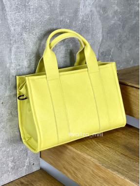 Сумка тоут - Jul натуральная кожа Италия 03538 - лимоновый