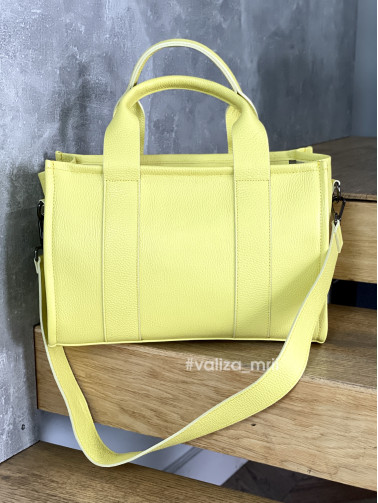 Сумка тоут - Jul натуральная кожа Италия 03538 - лимоновый