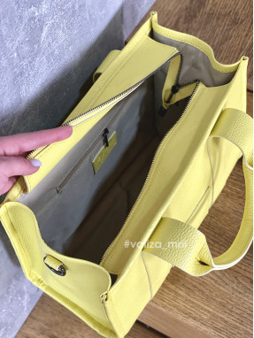 Сумка тоут - Jul натуральная кожа Италия 03538 - лимоновый