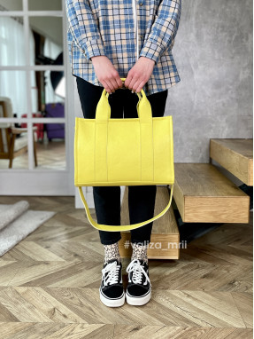 Сумка тоут - Jul натуральная кожа Италия 03538 - лимоновый