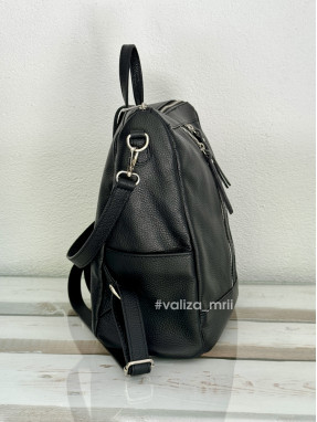 Рюкзак-сумка з натуральної шкіри Італія 02172 - Linda - чорний