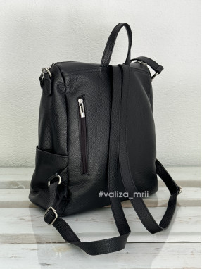Рюкзак-сумка з натуральної шкіри Італія 02172 - Linda - чорний