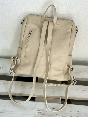 Рюкзак-сумка з натуральної шкіри Італія 02172 - Linda - бежевий