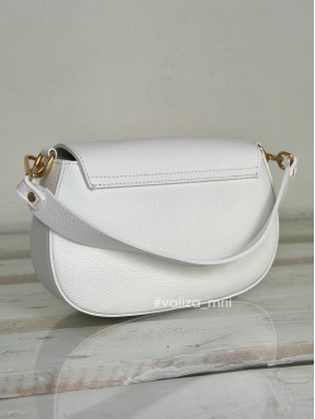 Сумка кросс-боди кожаная Италия - 03438 - белый