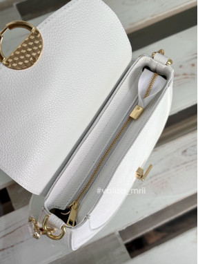 Сумка кросс-боди кожаная Италия - 03438 - белый