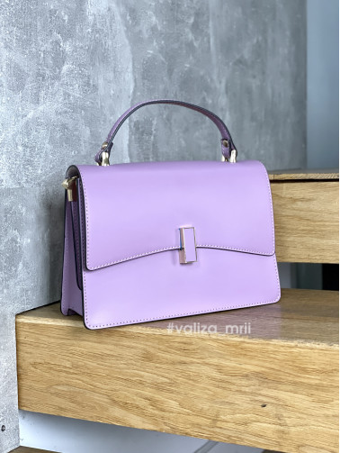Сумка крос-боді шкіряна Італія - Ruby - лаванда