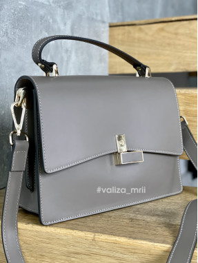 Сумка крос-боді шкіряна Італія - Ruby - мокко