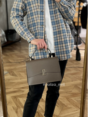 Сумка крос-боді шкіряна Італія - Ruby - мокко