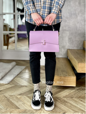 Сумка крос-боді шкіряна Італія - Ruby - лаванда