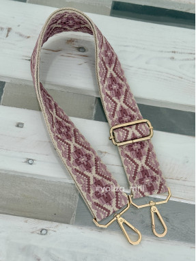 Ремінець для сумки Virginia Conti R_broidery2_gold - темно-рожевий