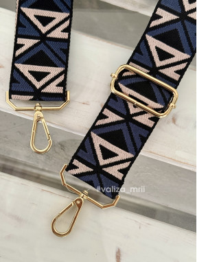 Ремінець для сумки Virginia Conti R_triangle_gold - темно-синій
