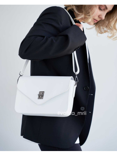 Сумка крос-боді з екошкіри Україна 1110 - білий