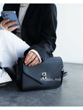 Сумка крос-боді з екошкіри Україна 1110 - чорний